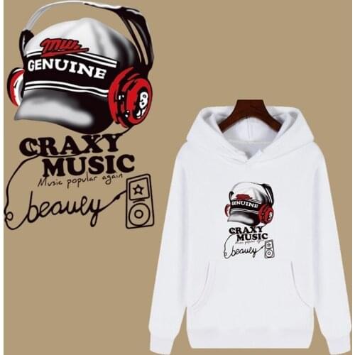 Fine Iron On Music Hats Patches For Kids Clothing Dresses DIY Accessory Thermal Transfer Printer Stickers Applique Heat Press