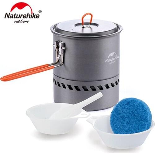 Naturehike Ultra-light Aluminum Alloy Camping Cookware Utensils Outdoor Cooking Teapot Picnic Tableware Kettle Pot Frying Pan