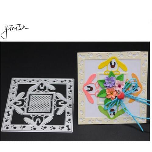 YINISE Metal Cutting Dies For Scrapbooking Stencils Cute Dogs DIE CUT DIY PAPER Album Card Decoration Embossing Die Cuts Mold