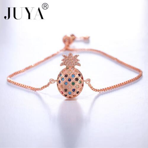 Bracelet femme 2018 Fashion Fruit Pineapple Bracelets For Women Gold Chain Adjustable Bracelet pulseras mujer moda