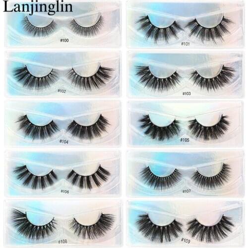 1 Pair Soft 3D Mink Lashes False Eyelashes Natural/Thick Long Eye Lashes Wispy Makeup Beauty Extension Tools Faux Cils