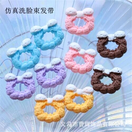 100pcs/lot resin flat back bow cookie 20mm Scrapbooking Craft Cabochon For Hair Cellphone Decoration