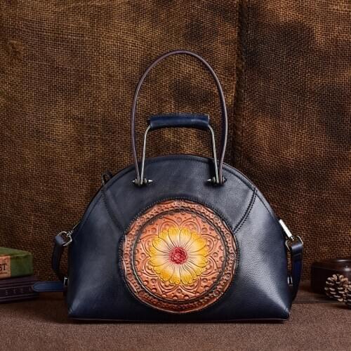 2021 Genuine leather women handbag vintage should message bag Luxury brand handbags women bags designer tote bag retro