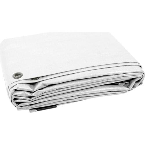 2x5meter White Waterproof Poly Tarp Cover Camping Tarpaulin Reinforced