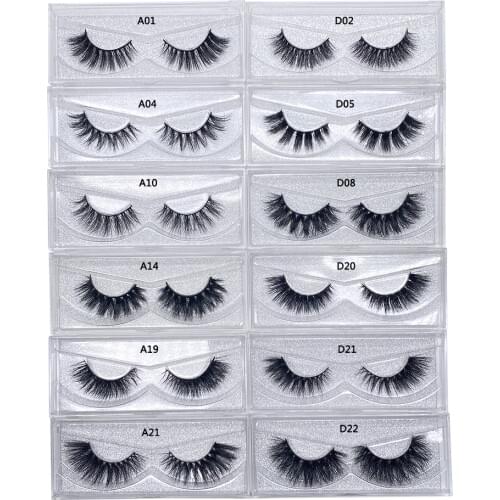 3D Mink Eyelashes Factory Direct Sales Outlet Natural Fluffy Extension d808 Lashes Holiday Simulation D22