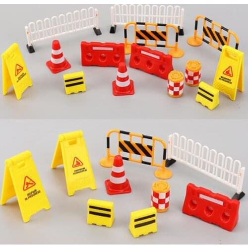 4pcs/set 1:12 Dollhouse Miniature The Scene Of Road Construction Outdoor Model For Dollhouse Decoration New