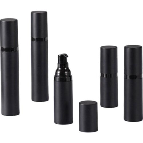 50ML frosted black airless bottle black pump lotion emulsion serum foundation hyaluronic toner sport removal skin care packing