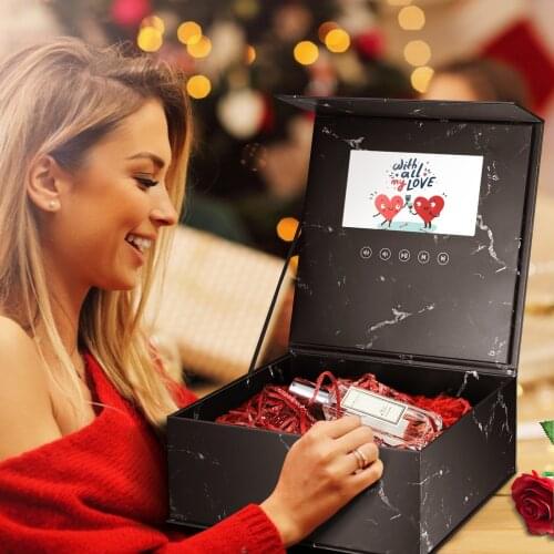 7in LCD Screen Video Gift Box Surprise Box With Video Message Gift For Valentines Day/Anniversary/Birthday/Corporate Friend New