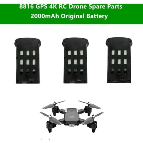 8816 GPS 4K RC Drone Spare Parts 2000mAh Original Battery For 8816 GPS Smart Follow 4K HD Camera Remote Control Quadcopter Parts