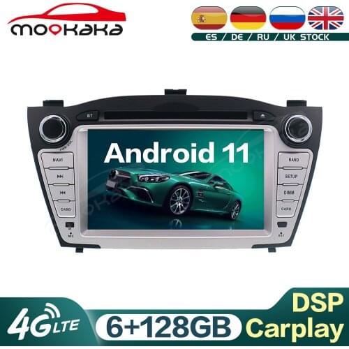 For Hyundai IX35 TUCSON 2009 - 2015 Android 11 6G+128GB Car Multimedia Player GPS Navigation Audio Stereo Head Unit Carplay DSP