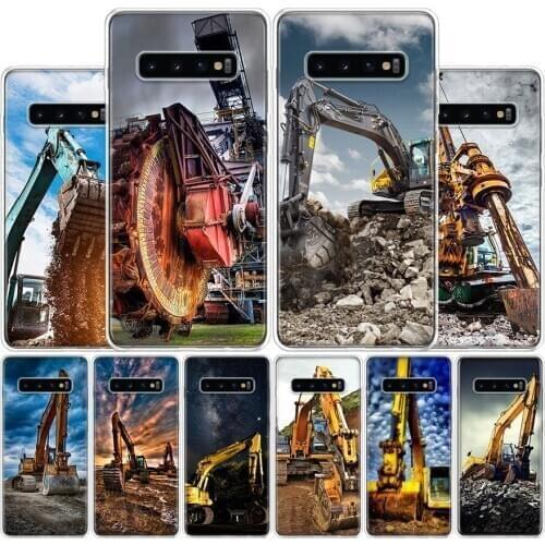 Excavating Machinery Bulldozer Man Cover Phone Case For Samsung Galaxy A51 A71 A70 A50 A40 A30 A20E A10S A41 A21 A01 A6 A7 A8 A9