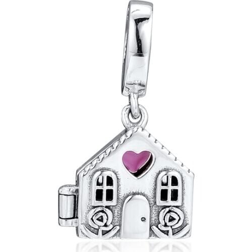 CKK Fit Pandora Bracelet 925 Sterling Silver Moms House Dangle Beads Perfect Home Charms DIY Jewelry Making Wholesale