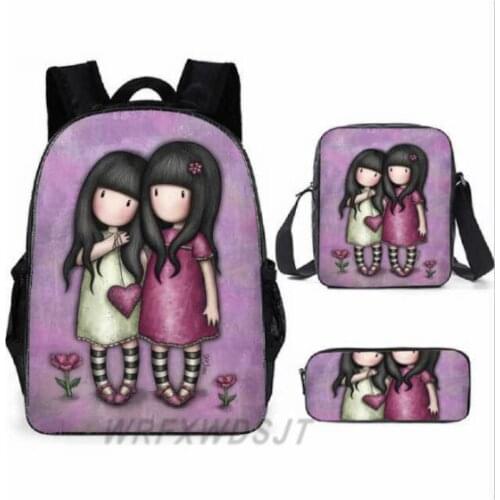 Game Anime Children Backpack Kids pencil bags stationery box laptop mochila children Gifts Three-Piece