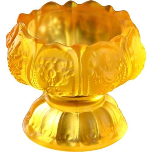 Crystal Lotus Flower Candle Holder Wedding Decoration Candlestick Color Glaze Nordic Candle Stand Buddhism Table Dinner Ornament