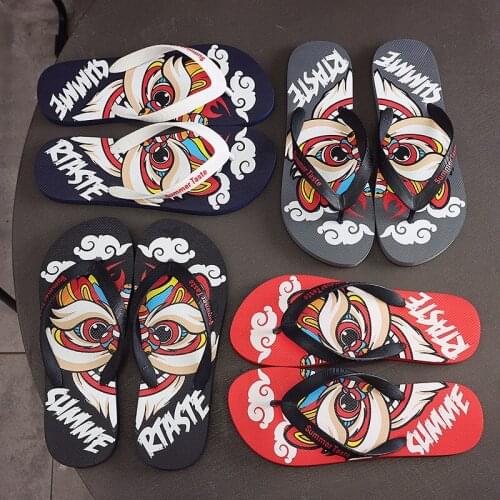 Wholesale Summer Punk Mens Slippers High Quality Beach Sandals Non-slip Zapatos Hombre Casual Shoes Slippers Street Flip Flops