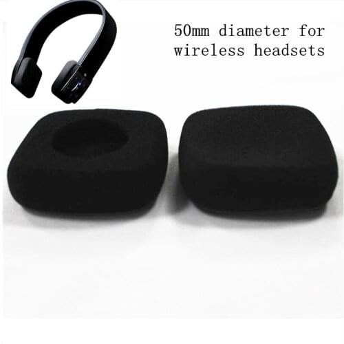 Linhuipad 50 pack 5cm Headset Foam Ear Pads Soft Ear Cushion Headphone Sponge Earpads 50mm diameter for jaybird wireless headset
