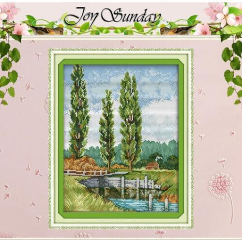 Three tree Patterns Counted Cross Stitch 11CT 14CT Cross Stitch Sets Wholesale Cross-stitch Kits Embroidery Needlework