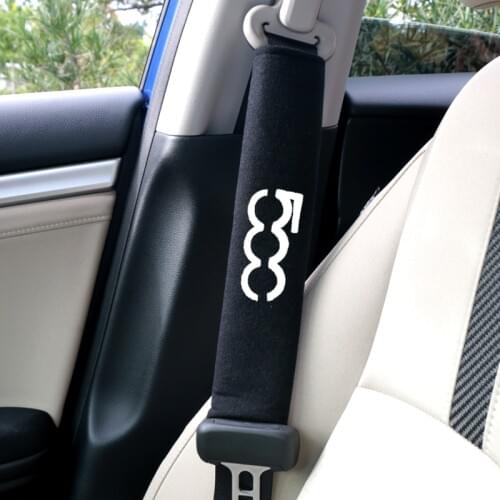 Car Safety Seat Belt Pads Harness Safety Shoulder Strap Cushion Cover Shoulder Cover for fiat 500 punto abarth stilo ducato