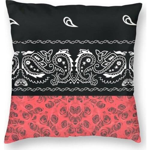 Paisley Bandana Pattern Cushion Cover Two Side 3D Print Boho Bohemian Art Floor Pillow Case for Living Room Custom Pillowcase