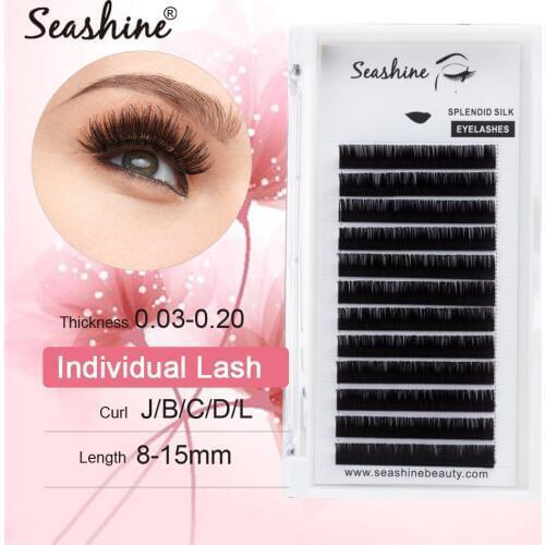 Seashine 1 Tray All Size Individual Eyelash Extension B C DD Curl Volume Lash Extension Supplies Mink Individual Eyelashes