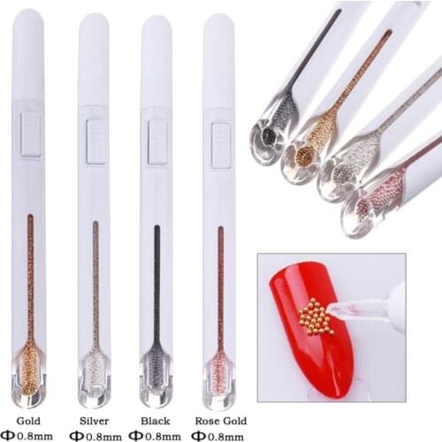 Bead Diameter Steel Beads Picking Dotting Pen Nail Art Tool Pick Up Small Ball Caviar Manicure Accessories Dotting Tool