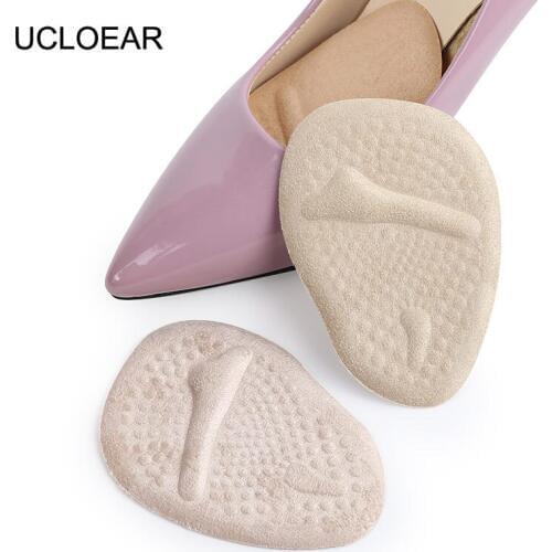 UCLOEAR Silicon Gel Insoles Massager Anti Slip Pads Anti Slip For High Heels Women Invisible Forefoot Pad Feet Care Shoe Inserts