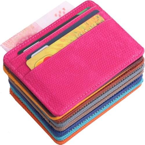 Ultra-thin Card Holder Mini Wallet Driver License Cover Fashion Women Lizard Pattern Multi Slot Bank Card Package Coin Purse