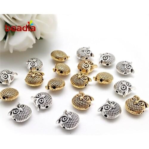 Hot Sale Vintage Owl Lion Head Spacers Beads Zinc Alloy Beads Charms For DIY Jewelry Making Bracelet Necklace Accessories 10PCS