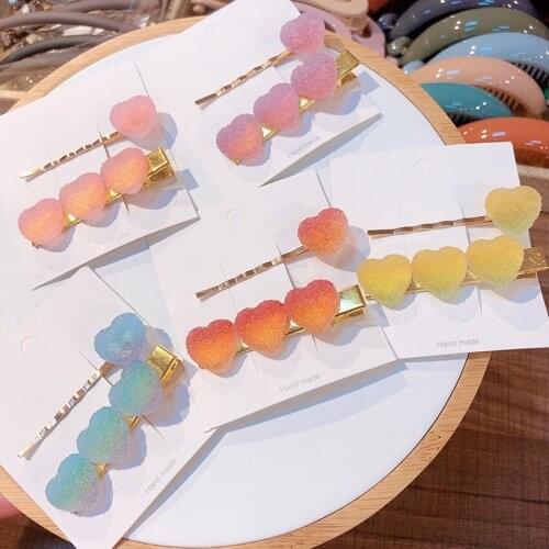 1pcs Candy Color Hair Clip Side Glip Lovely Barrettes Hairpin 5 colors Hair Accessories For Women Girls Hairpins Styling Tools
