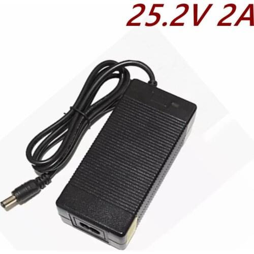 Polymer Lithium Battery Charger, 21.6V, 22.2V, 2A, DC, 25.2V, Three Stage, for 14500, 14650, 17490, 18500, 18650, 26500