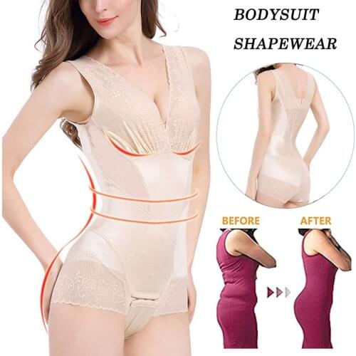 Women Shapewear Bodysuit Body Shaper Slimming Underwear Weight Loss Fat Burning Tummy Control Waist Trainer