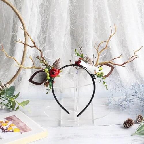 Zq Photography Props Bridal Headdress Mori Style Photo Antler Hairband Cat Ear Hairpin