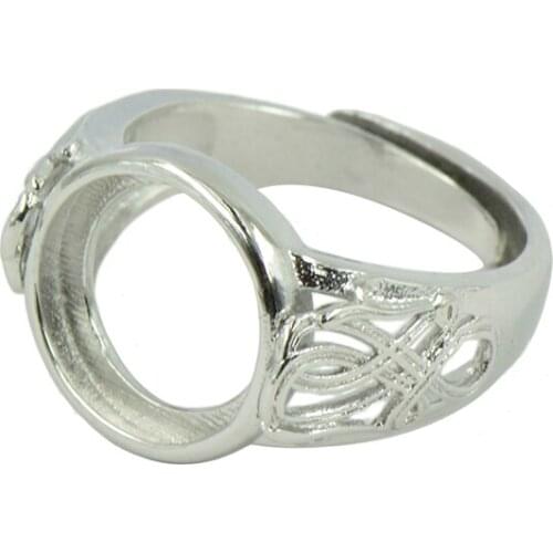 10Pieces Ring Blanks Cabochon Brass Round Bezel Jewelry Making Craft 12mm