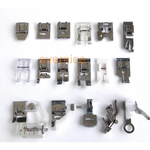 16 Pcs Feet Foot Plastic Box For Janome Newhome 106 108 109 1506 1510 155