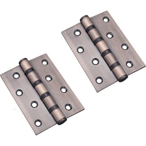 2pcs/lot 4inch Durable Stainless Steel Free Slot Bearing Thickened Sub-door Hinge