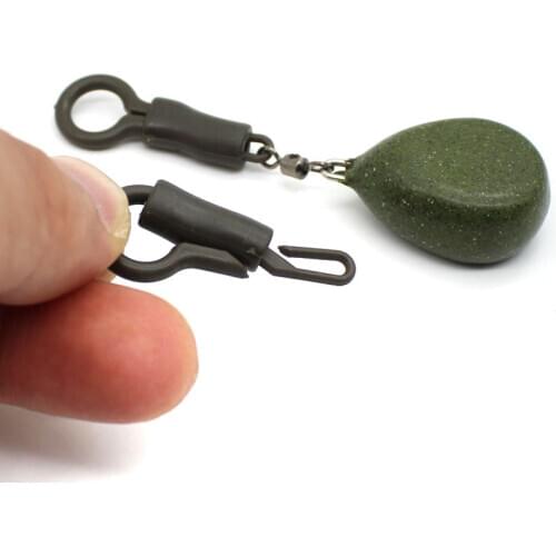 20PCS Carp Fishing Accessories Back Lead Clips Silicone Sleeves Locking Tube Fishing Convert Lead Weight Sleeves Carp Rig Tackle