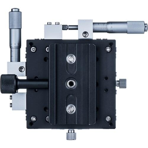 90mm Two-way Macro Micrometer Optical Platform Fine Tuning Linear Stage Platform Bearing Sliding Table