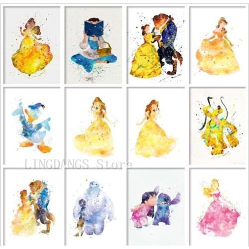 5D DIY Diamond Painting Disney Princess Donald Duck Great White Handmade Art Diamond Mosaic Embroidery Cross Stitch Home Decor