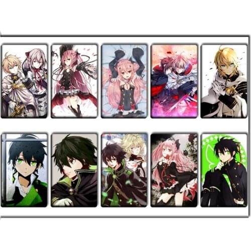 Anime Seraph of the End Card Stickers Bus Card Meal Card Card Stickers Crystal Card Stickers Cosplay toy gift