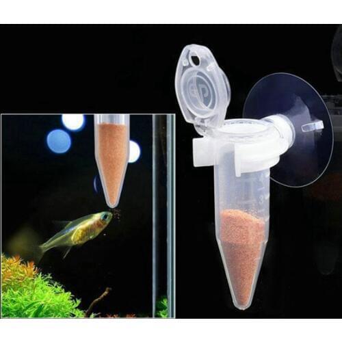 Automatic Fish Feeder Tapered Aquarium Worm Feeder Funnel Cup With Suction Cup
