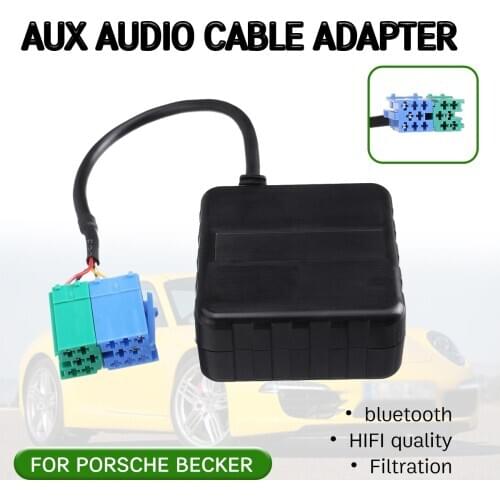 Bluetooth Aux Receiver Cable Adapter Hifi Qualityfor wireless audio For Porsche Becker Mexico Traffic Pro DTM aux interface
