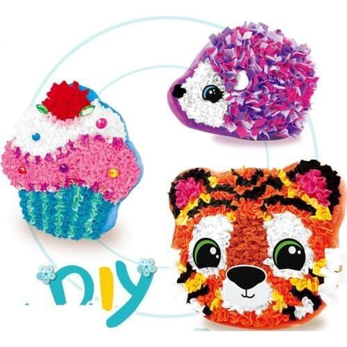 DIY Material Package Making Children Pillow Toys Handmade Animal Tiger Creative Plush Toys Parent-Child Interative Toys