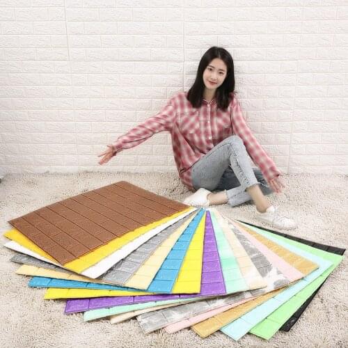 DIY Wall Panel Self Adhesive 3D Wall Sticker Living Room Bedroom Decor Waterproof Wall Covering 3D Brick Wallpaper For Kids Room