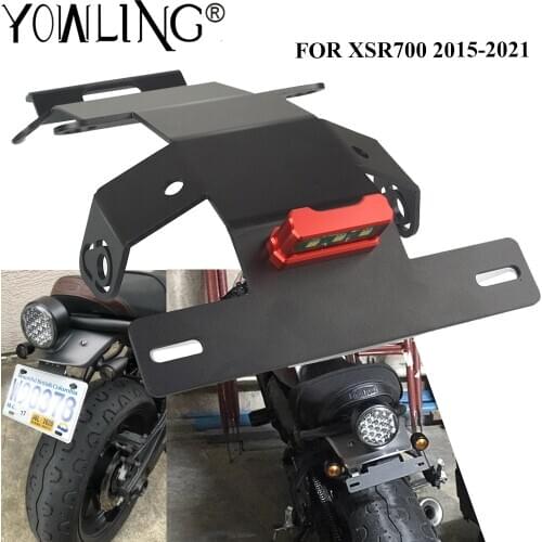 For YAMAHA XSR700 XSR 700 2015 2016 2017 2018 2019 2020 2021 Motorcycle License Plate Brackets Holder Number License Plate light