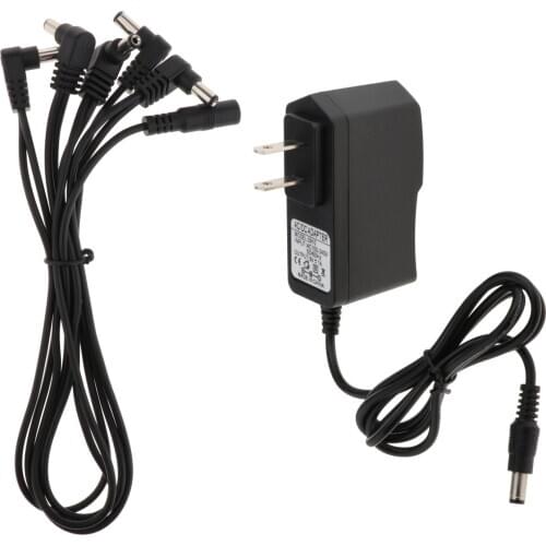 Guitar Effector Power Replacement Supply Adapter Plug 1 to 5 Way Cable for Electric Guitars Accessries