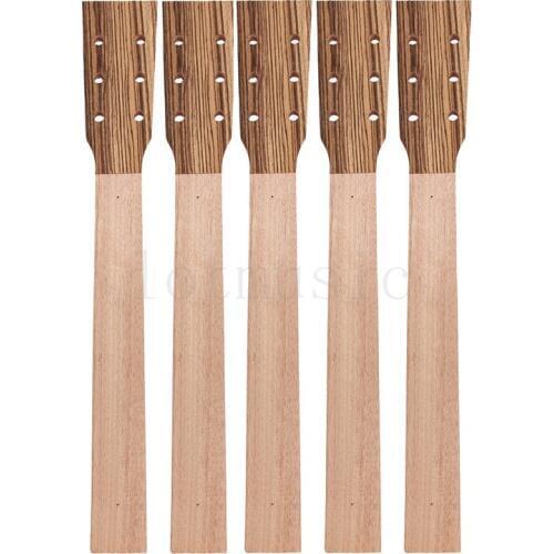Acoustic Guitar Neck for Guitar Parts Replacement Luthier Repair Diy Unfinished Zebrawood Head Veneer Pack of 5