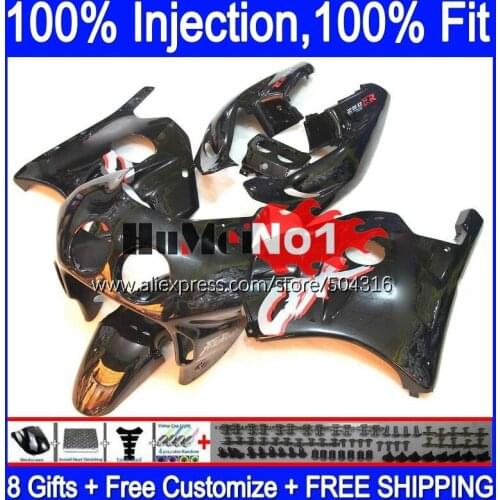 Injection Body For HONDA CBR 250 RR CBR250RR MC19 88 89 134MC.120 CBR 250RR 250R gloss black CBR250 RR 1988 1989 OEM Fairing Kit