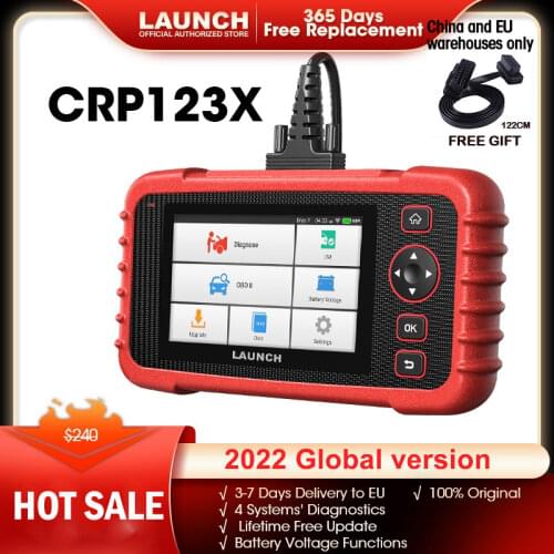 Launch X431 CRP123X OBD2 Code Reader Creader 123X Car Scanner ENG ABS SRS Transmission Car Diagnostic Tool Free Update pk CRP123