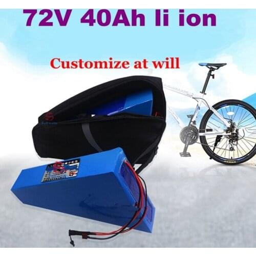 Power Triangle 72v lithium battery pack 72v 40Ah battery electric bike 2000w 1500w scooter kit golf cart 1000w 72v bms + charger