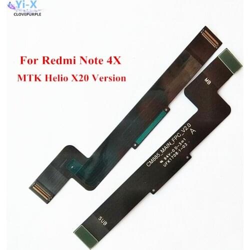 1PCS Main Board Motherboard Flex Cable Replacement Parts For Xiaomi Redmi Note 4X Note4X MTK Helio X20 Version